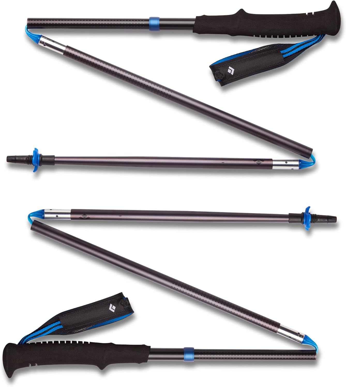 Black Diamond Distance Z Trekking and Running Poles, Pair of Foldable, Lightweight, Fixed Length Aluminum Hiking Poles