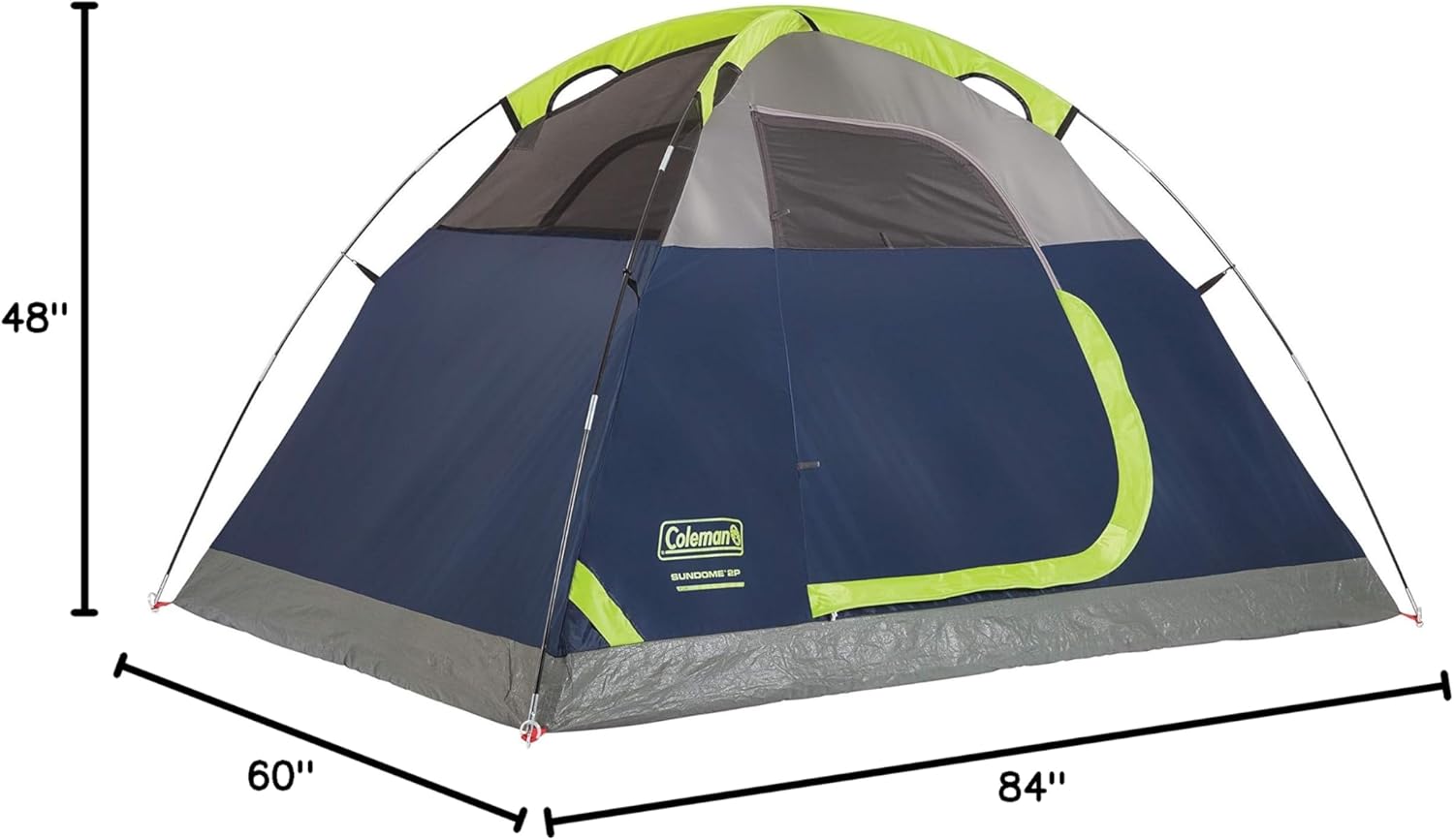 Coleman Sundome 2/3/4/6 Person Weatherproof Tent with Rainfly, Ventilated Tent Sets Up in 10 Mins - Image 11