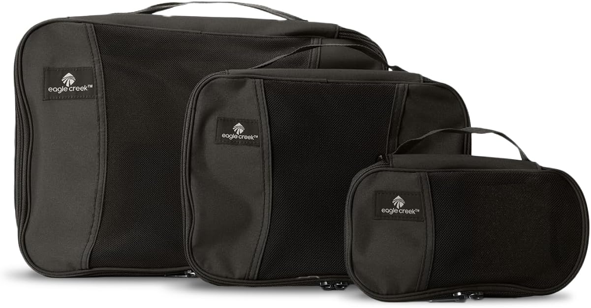 Eagle Creek Travel Gear Pack It, Black 3 Pack, One Size