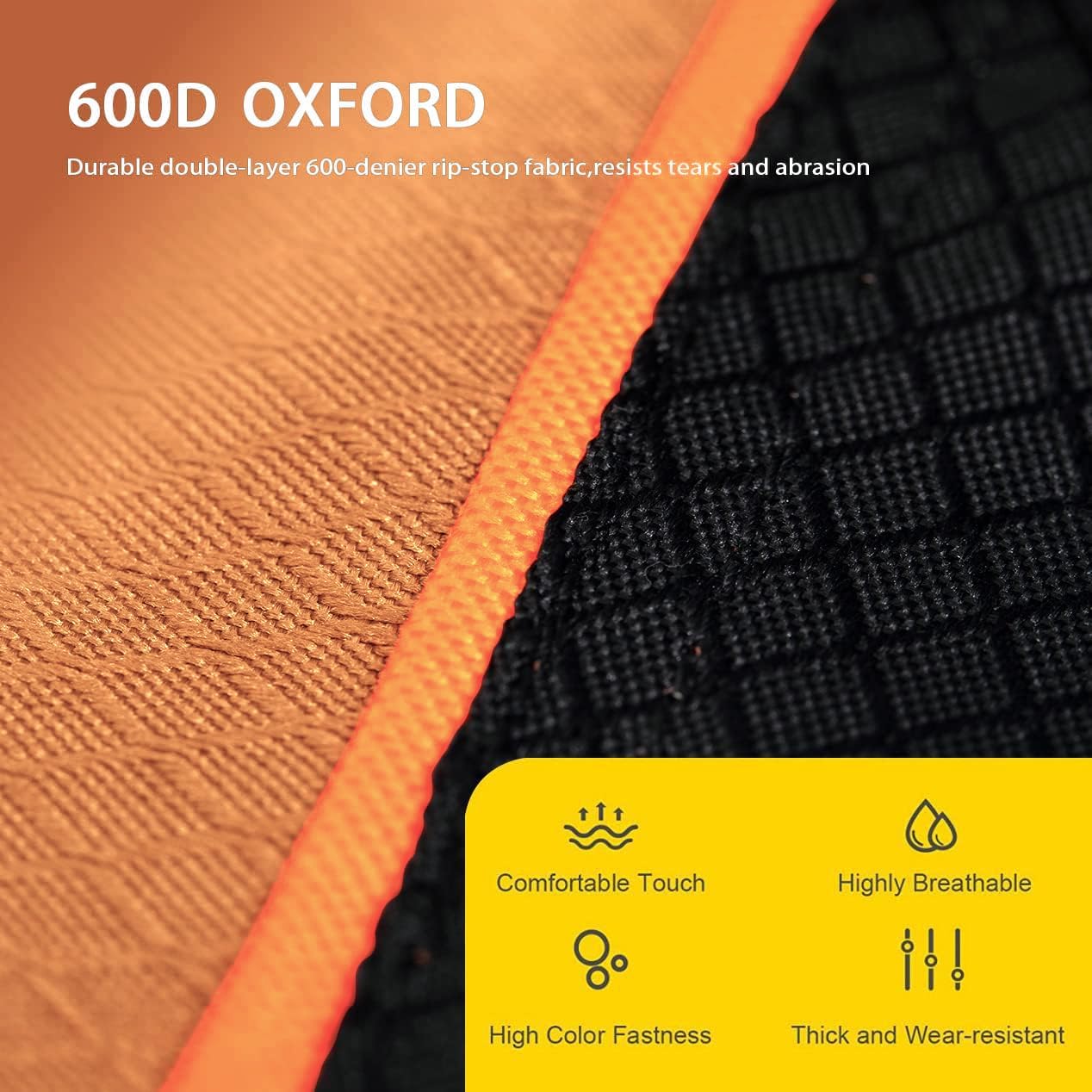 FAIR WIND Oversized Fully Padded Camping Chair Folding Loveseat Camping Couch Double Duo Chair Heavy Duty Quad Fold Chair Arm Chair with Cup Hold - Supports 650 LBS Orange - Image 5