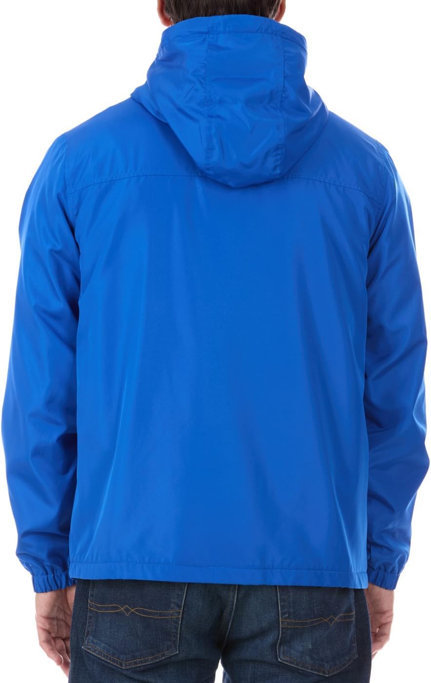 Reebok Rain Jacket Men with Hood, Windbreaker Men Lightweight Waterproof Jacket - Image 4
